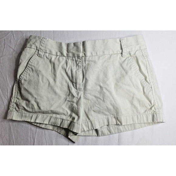 J.CREW Pants - J.Crew Broken-In Chino Shorts Womens 4 White Khaki Classic‎ Summer Cotton Casual